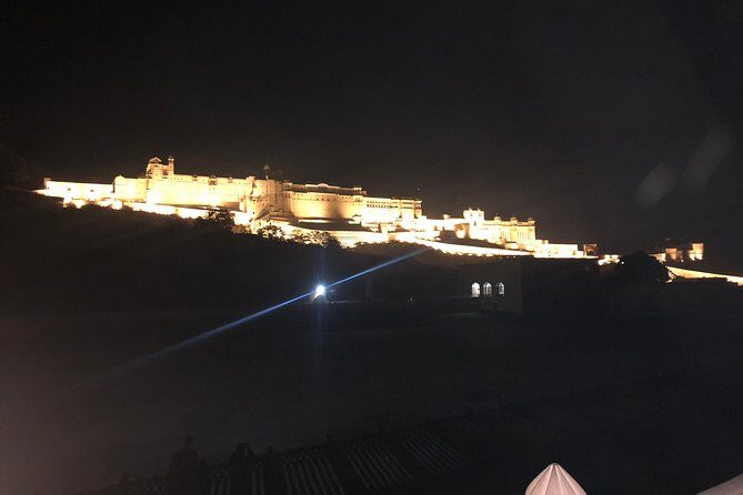 Guided Night Tour of Jaipur With Optional Street Food Tasting - Hawa Mahal: Palace of Winds as a Night Photo Subject