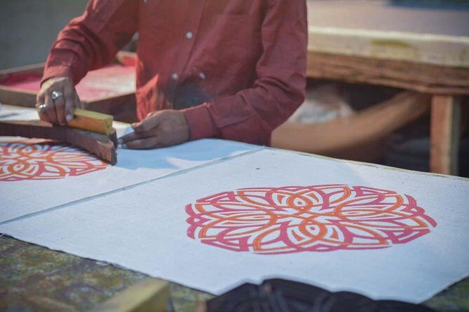 Hands-on Block Printing Workshop - What the hands-on printing part actually looks like