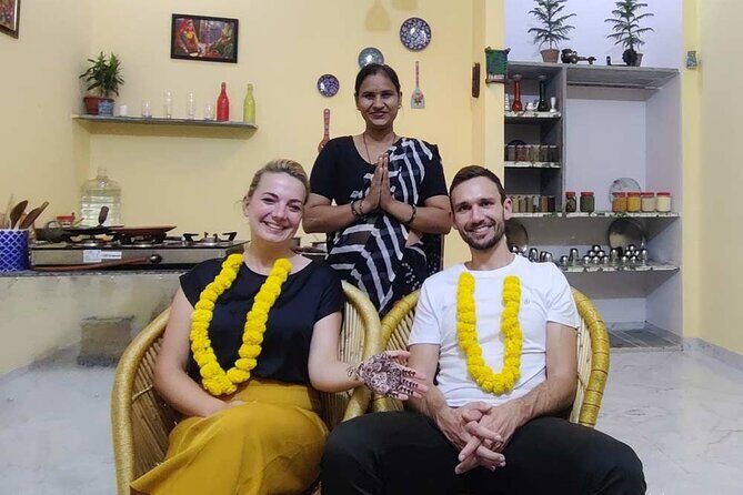 Indian Cooking Class with Local Family in Jaipur - Entering Dine-N-Demo and meeting Dheeraj and Supriya