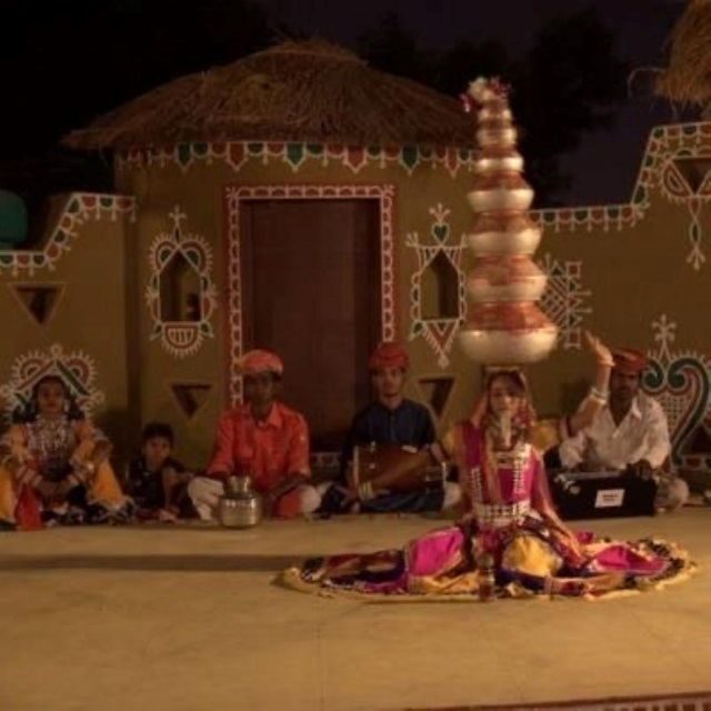 Jaipur Evening Tour Chokhi Dhani village culture with dinner - The live instrumental music that keeps the evening moving