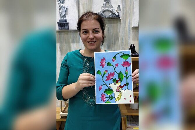 Learn to make a Pichwai Painting - The workshop flow: step-by-step guidance for your own painting